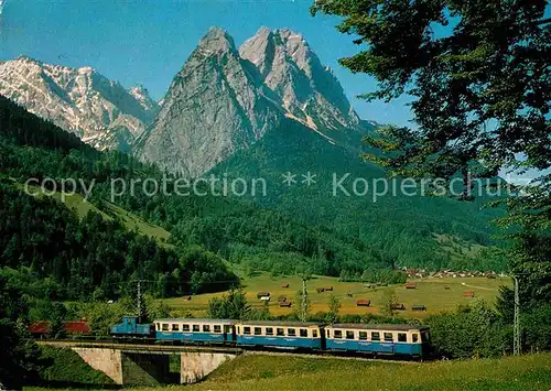 AK / Ansichtskarte Zahnradbahn Bayerische Zugspitzbahn Garmisch Partenkirchen Waxenstein  Kat. Bergbahn