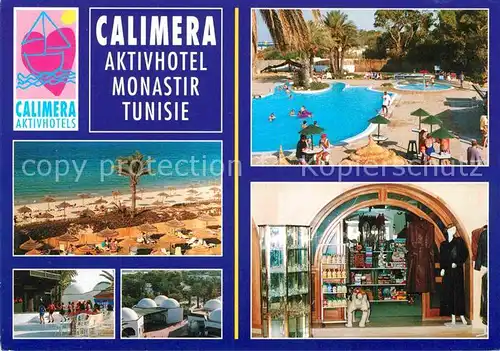 AK / Ansichtskarte Monastir Tunesie Calimera Aktivhotel Pool Strand Bazar