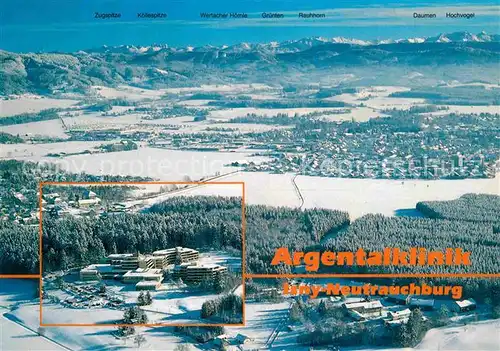 AK / Ansichtskarte Neutrauchburg Fliegeraufnahme mit Argentalklinik und Kuranstalt Alpenblick Kat. Isny im Allgaeu