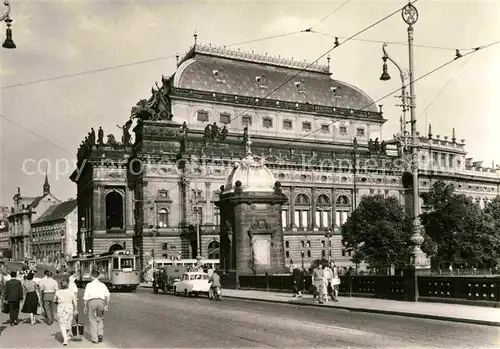 AK / Ansichtskarte Prag Prahy Prague National Theater Strassenbahn Kat. Praha