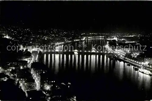 AK / Ansichtskarte Budapest Donaupartie bei Nacht Kat. Budapest