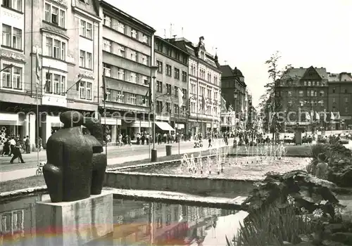 AK / Ansichtskarte Liberec Saldovo namesti Platz Wasserspiele Kat. Liberec