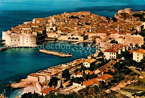 AK / Ansichtskarte Dubrovnik Ragusa Hafen Altstadt Festung Kat. Dubrovnik