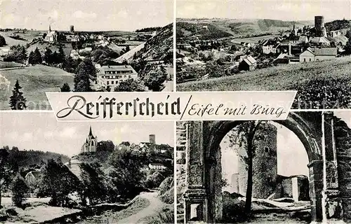 AK / Ansichtskarte Reifferscheid Eifel Ortsansichten mit Jugendherberge und Burg