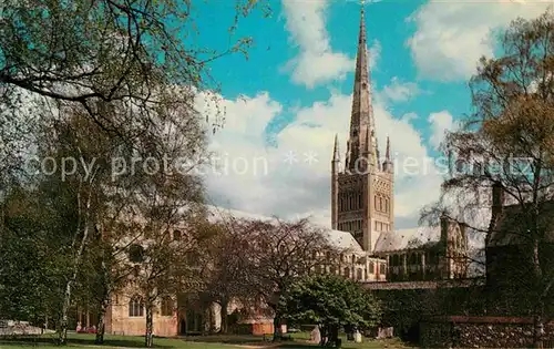 AK / Ansichtskarte Norwich UK Cathedral from the Upper Close Kat. Norwich