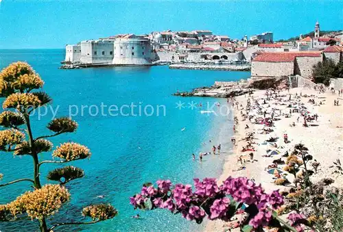 AK / Ansichtskarte Dubrovnik Ragusa Strand Stadtansicht Kat. Dubrovnik