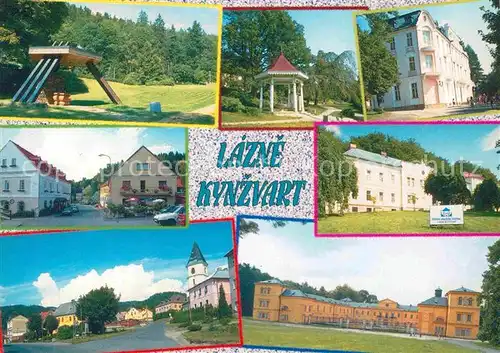 AK / Ansichtskarte Lazne Kynzvart Schloss Stadtansicht Kurpark Kirche Kat. Bad Koenigswart