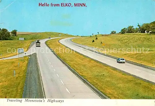 AK / Ansichtskarte Autobahn Elko Minnesota Highway  Kat. Autos