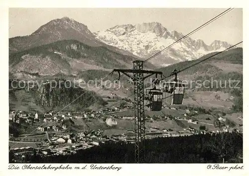 AK / Ansichtskarte Seilbahn Obersalzberg Untersberg  Kat. Bahnen