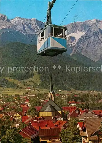 AK / Ansichtskarte Seilbahn Wankbahn Zugspitze Garmisch Partenkirchen  Kat. Bahnen