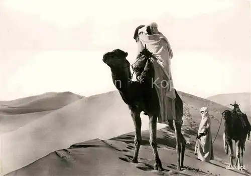 AK / Ansichtskarte Typen Arabien Kamele Recherche de la Piste Kat. Typen
