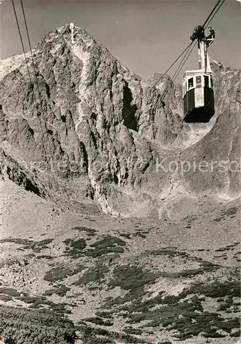 AK / Ansichtskarte Seilbahn Tatransky Narodny Park Lanovka na Lomnicky stit  Kat. Bahnen