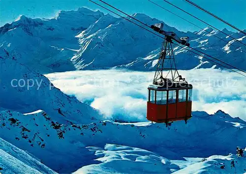 AK / Ansichtskarte Seilbahn Telepherique des Attelas Verbier Grand Combin  Kat. Bahnen