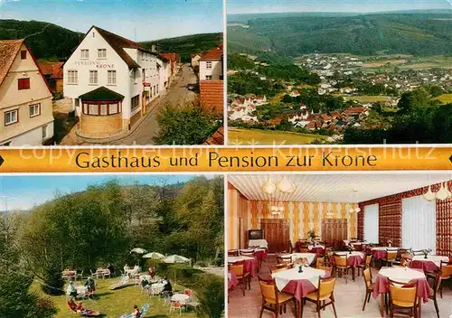 AK / Ansichtskarte Hetschbach Odenwald Gasthof Pension zur Krone Kat. Hoechst i. Odw.