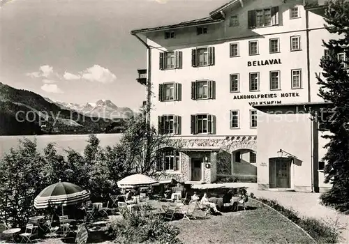 AK / Ansichtskarte St Moritz GR Hotel Bellaval Kat. St Moritz