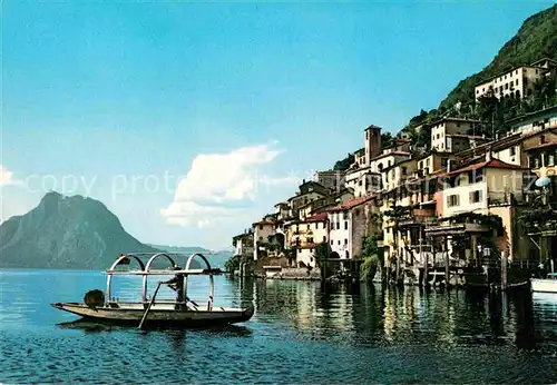 AK / Ansichtskarte Gandria Lago di Lugano Lago e S. Salvatore Kat. Gandria
