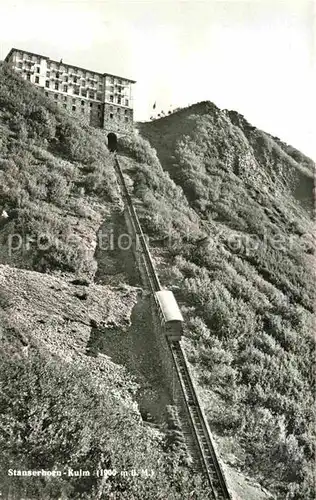 AK / Ansichtskarte Stanserhornbahn mit Kulm Kat. Eisenbahn