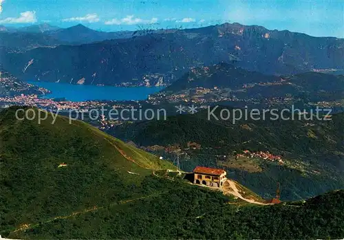 AK / Ansichtskarte Lugano Lago di Lugano Monte Lema con vista di Lugano e Monte Generoso Fliegeraufnahme