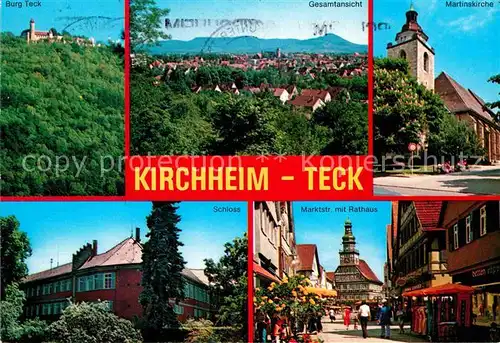 AK / Ansichtskarte Teck Martinskirche Marktstrasse Rathaus Schloss  Kat. Kirchheim unter Teck
