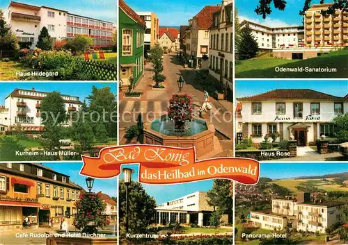 AK / Ansichtskarte Bad Koenig Odenwald Odenwald Sanatorium Cafe Rudolph Buechner Hotel  Kat. Bad Koenig