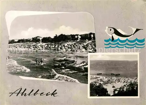 AK / Ansichtskarte Ahlbeck Ostseebad Strand Kat. Heringsdorf Insel Usedom