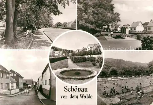 AK / Ansichtskarte Schoenau vor dem Walde Freibad Ortspartien Kat. Leinatal