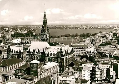 AK / Ansichtskarte Hamburg Fliegeraufnahme mit Kirche Kat. Hamburg