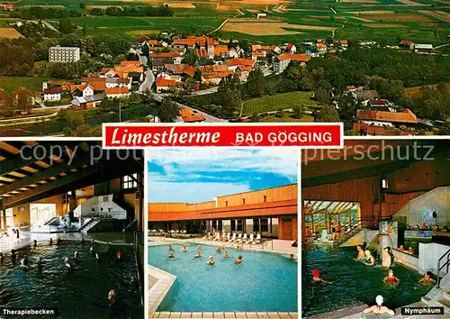 AK / Ansichtskarte Bad Goegging Fliegeraufnahme Limestherme Nymphaeum Therapiebecken Kat. Neustadt a.d.Donau