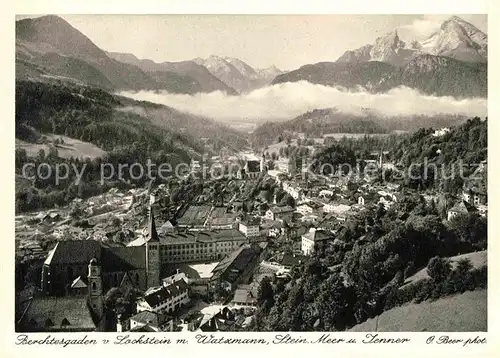 AK / Ansichtskarte Berchtesgaden vom Lockstein mit Watzmann Steinernes Meer und Jenner Kat. Berchtesgaden