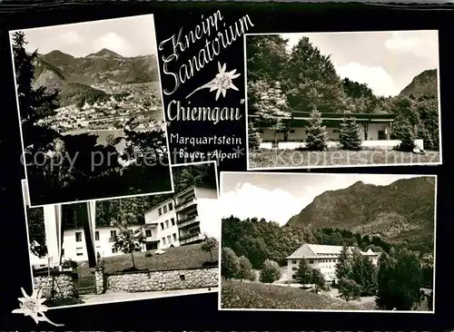 AK / Ansichtskarte Marquartstein Kneipp Sanatorium Chiemgau Edelweiss Landschaftspanorama Alpen Kat. Marquartstein