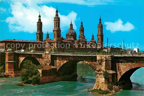 AK / Ansichtskarte Zaragoza Aragon Puente Piedra Ebro Kat. Zaragoza Saragossa
