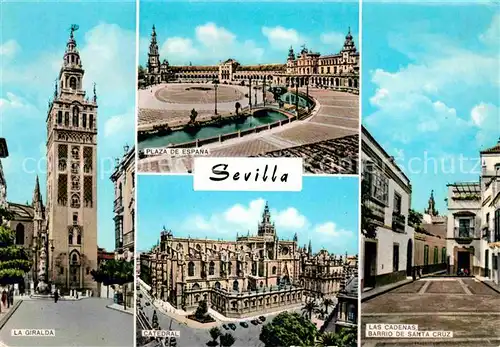 AK / Ansichtskarte Sevilla Andalucia La Giralda Plaza de Espana Cathedral  Kat. Sevilla 