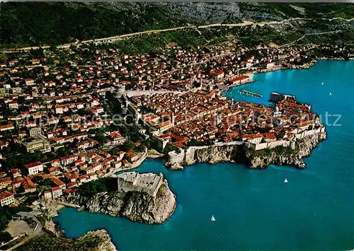 AK / Ansichtskarte Dubrovnik Ragusa Luftaufnahme Burg Altstadt Kat. Dubrovnik
