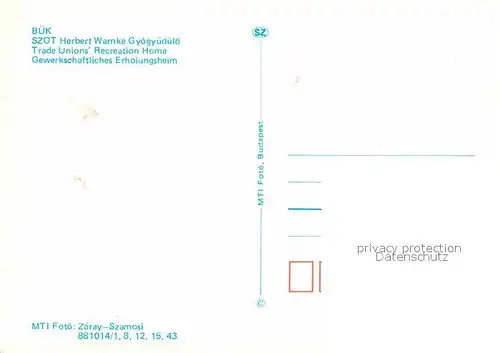 AK / Ansichtskarte Buek Buekfuerdoe Bad Erholungsheim Kat. Ungarn