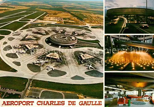 AK / Ansichtskarte Flughafen Airport Aeroporto Charles de Gaulle Roissy en France Vue aerienne  Kat. Flug