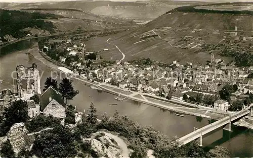 AK / Ansichtskarte Traben Trarbach Fliegeraufnahme mit Ruine Grevenburg Kat. Traben Trarbach