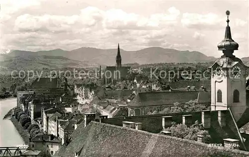 AK / Ansichtskarte Steyr Enns Oberoesterreich Panorama Kirche Kat. Steyr