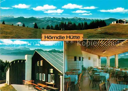 AK / Ansichtskarte Bad Kohlgrub Hoerndle Huette Gaststube Panorama Kat. Bad Kohlgrub