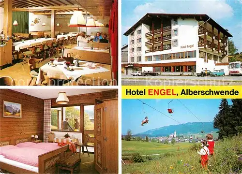 AK / Ansichtskarte Alberschwende Hotel Engel Doppelzimmer Sessellift Gaststube Kat. Alberschwende