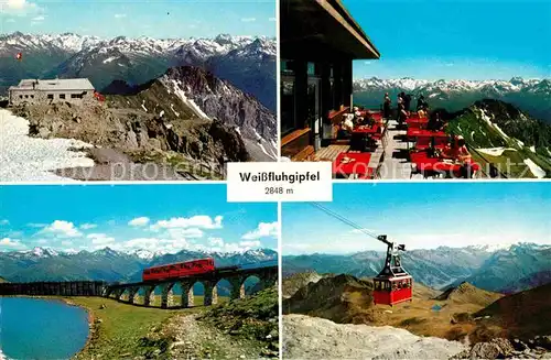 AK / Ansichtskarte Weissfluhgipfel Davos Parsennbahn Berghaus Restaurant Kat. Weissfluh