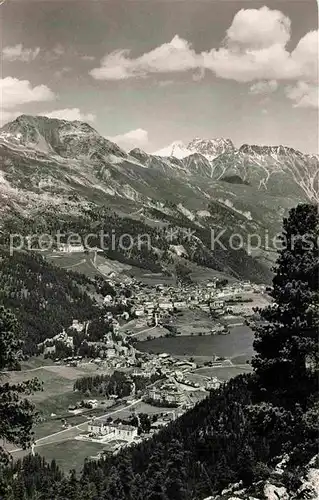 AK / Ansichtskarte St Moritz GR Bad und Dorf Panorama Kat. St Moritz