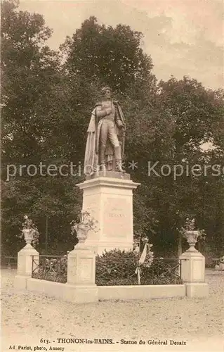 AK / Ansichtskarte Thonon les Bains Statue du General Desaix Kat. Thonon les Bains