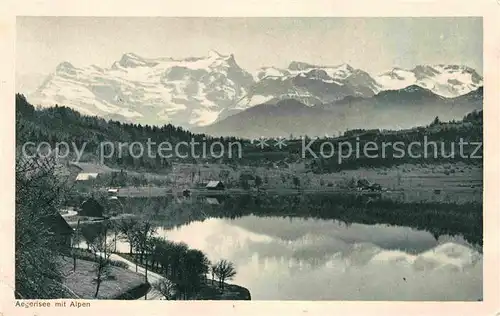 AK / Ansichtskarte Aegerisee mit Alpenpanorama Kat. Zug