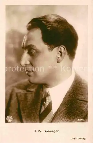 AK / Ansichtskarte Schauspieler J. W. Speerger Kat. Kino und Film