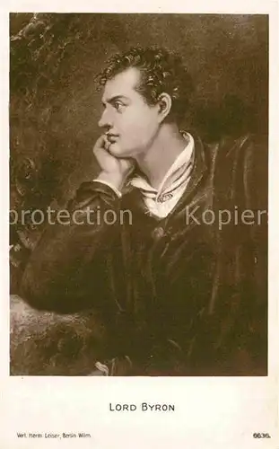 AK / Ansichtskarte Persoenlichkeiten Dichter Lord Byron  Kat. Persoenlichkeiten