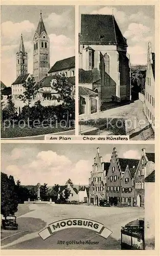 AK / Ansichtskarte Moosburg Isar Plan Chor Muenster alte gotische Haeuser Kat. Moosburg a.d.Isar