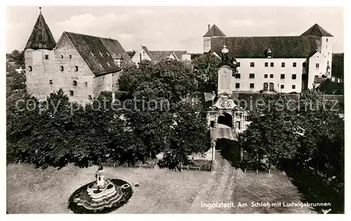 AK / Ansichtskarte Ingolstadt Donau Schloss Ludwigsbrunnen Kat. Ingolstadt