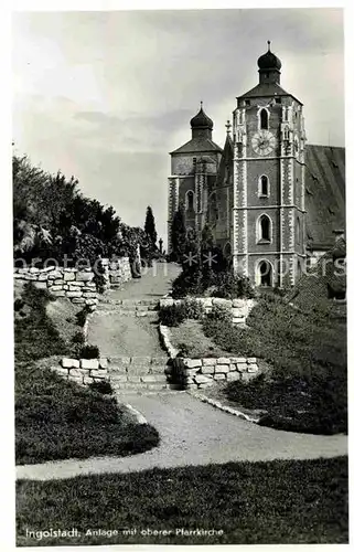 AK / Ansichtskarte Ingolstadt Donau Anlage obere Pfarrkirche Kat. Ingolstadt