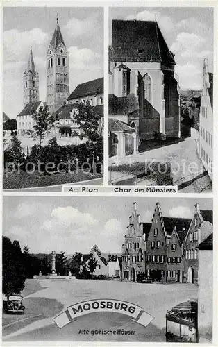 AK / Ansichtskarte Moosburg Isar Plan Chor Muenster alte gotische Haeuser Kat. Moosburg a.d.Isar