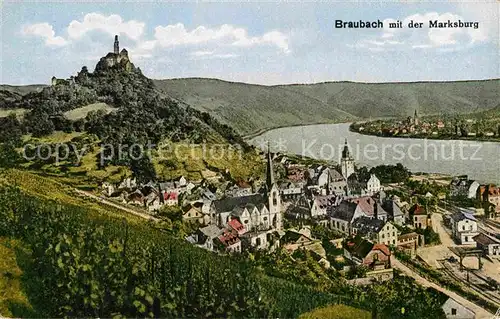 AK / Ansichtskarte Braubach Rhein Marksburg Panorama Kat. Braubach